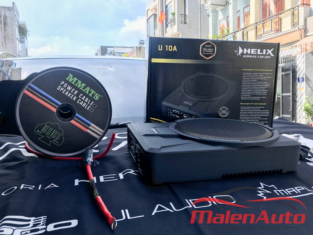Sub gầm ghê Helix U10A Tích hợp Amp Class AB, công suất 180W RMS