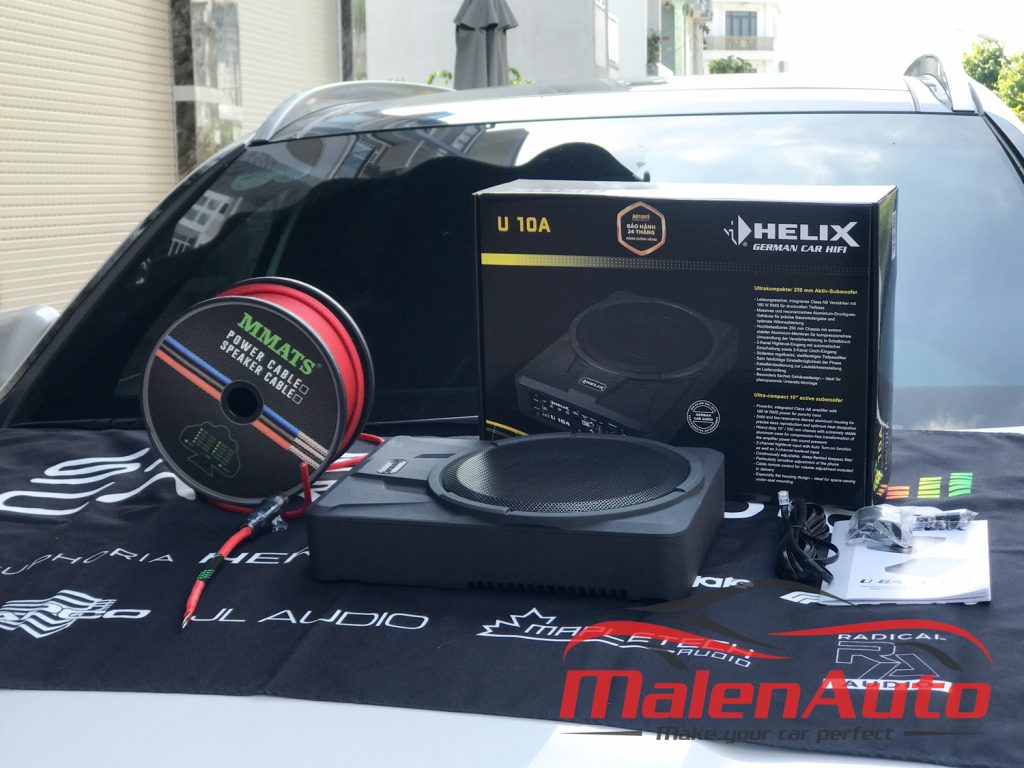 Sub gầm ghê Helix U10A Tích hợp Amp Class AB, công suất 180W RMS