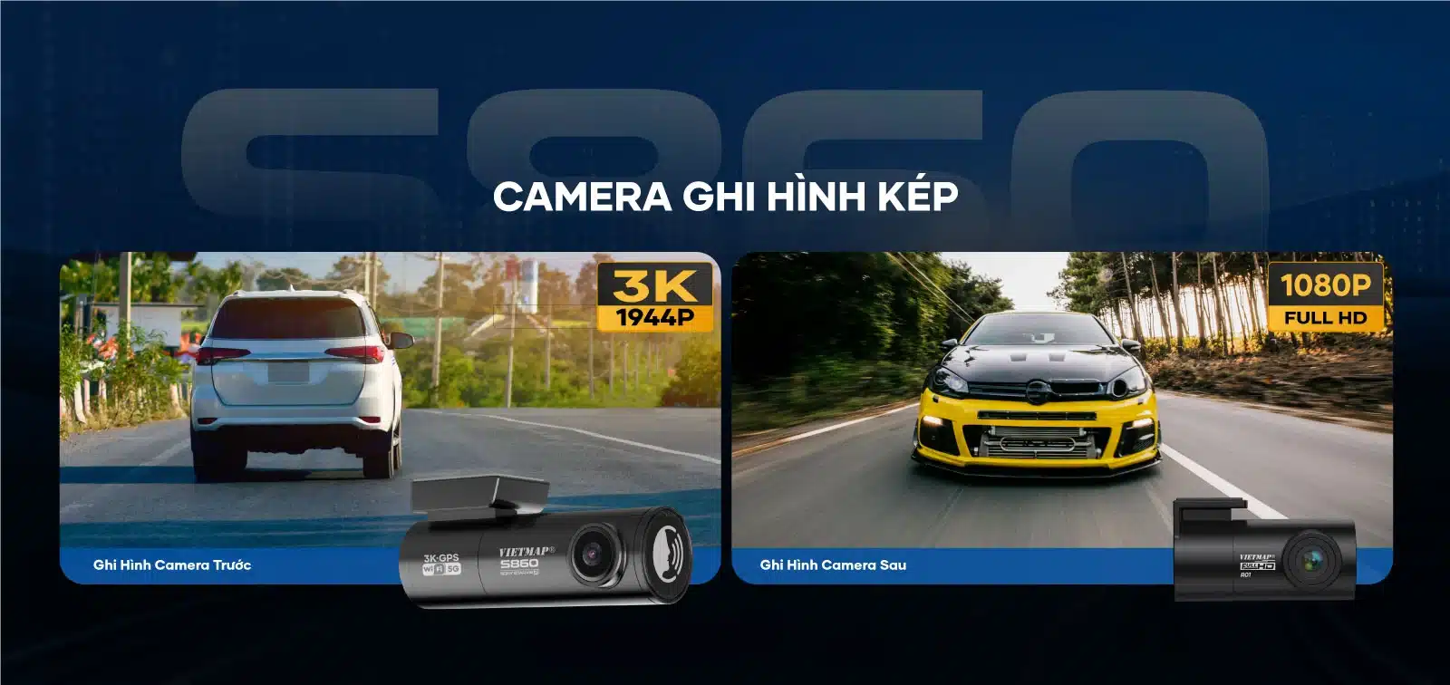 ghi hinh kep tren camera hanh trinh full hd s860