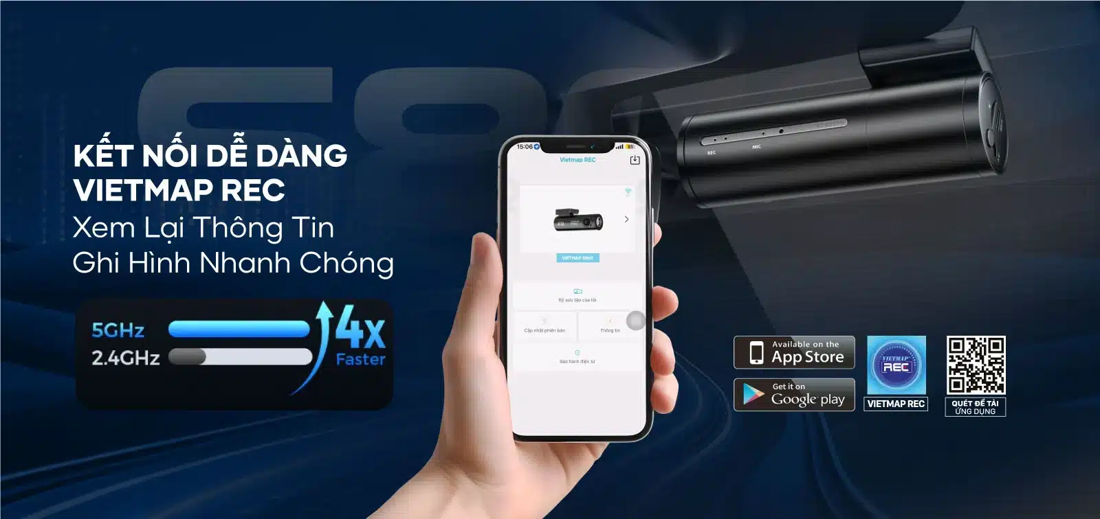 ket noi voi camera vietmap s860 de dang qua app