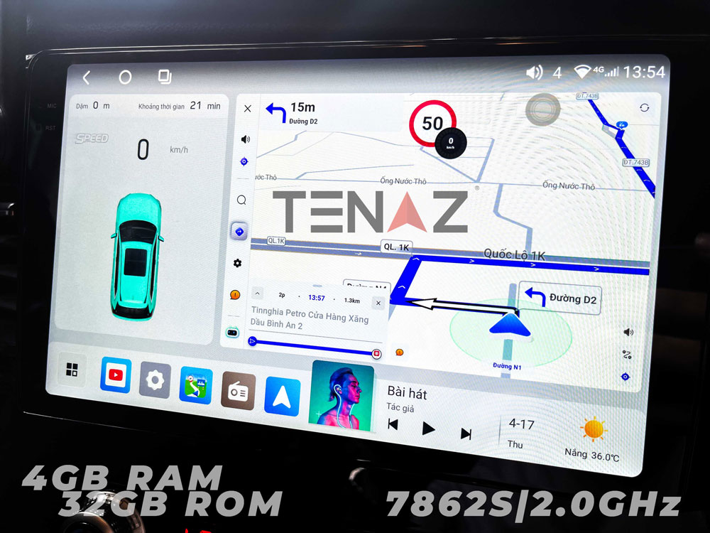 giao diện màn hình android tenaz ts400 trên outlander 2025