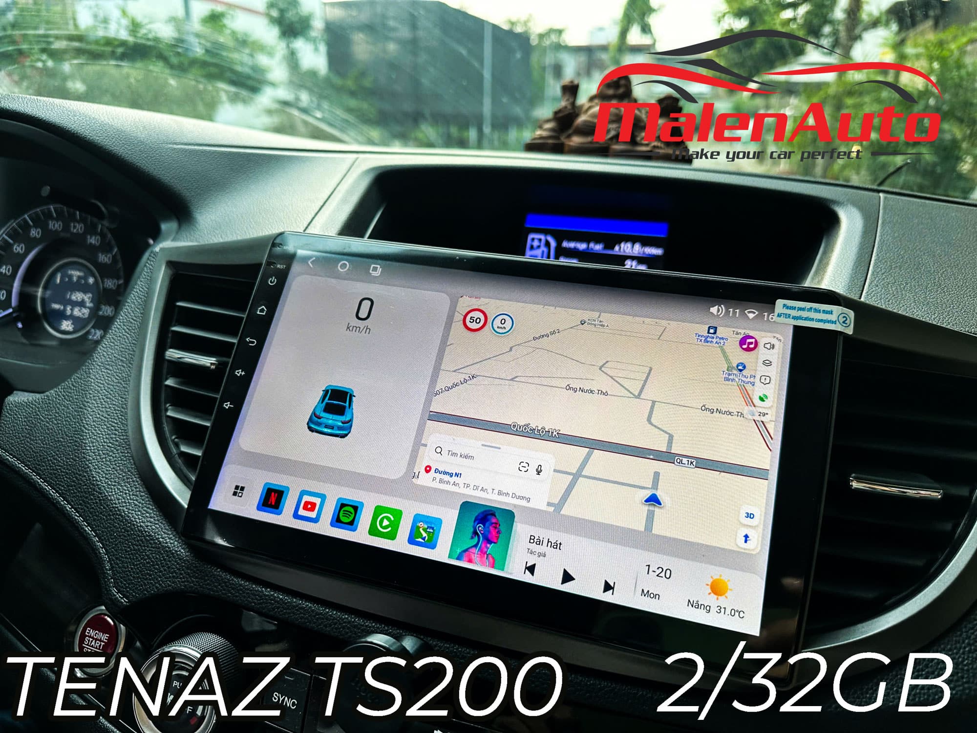 màn hình android tenaz cho crv 2016