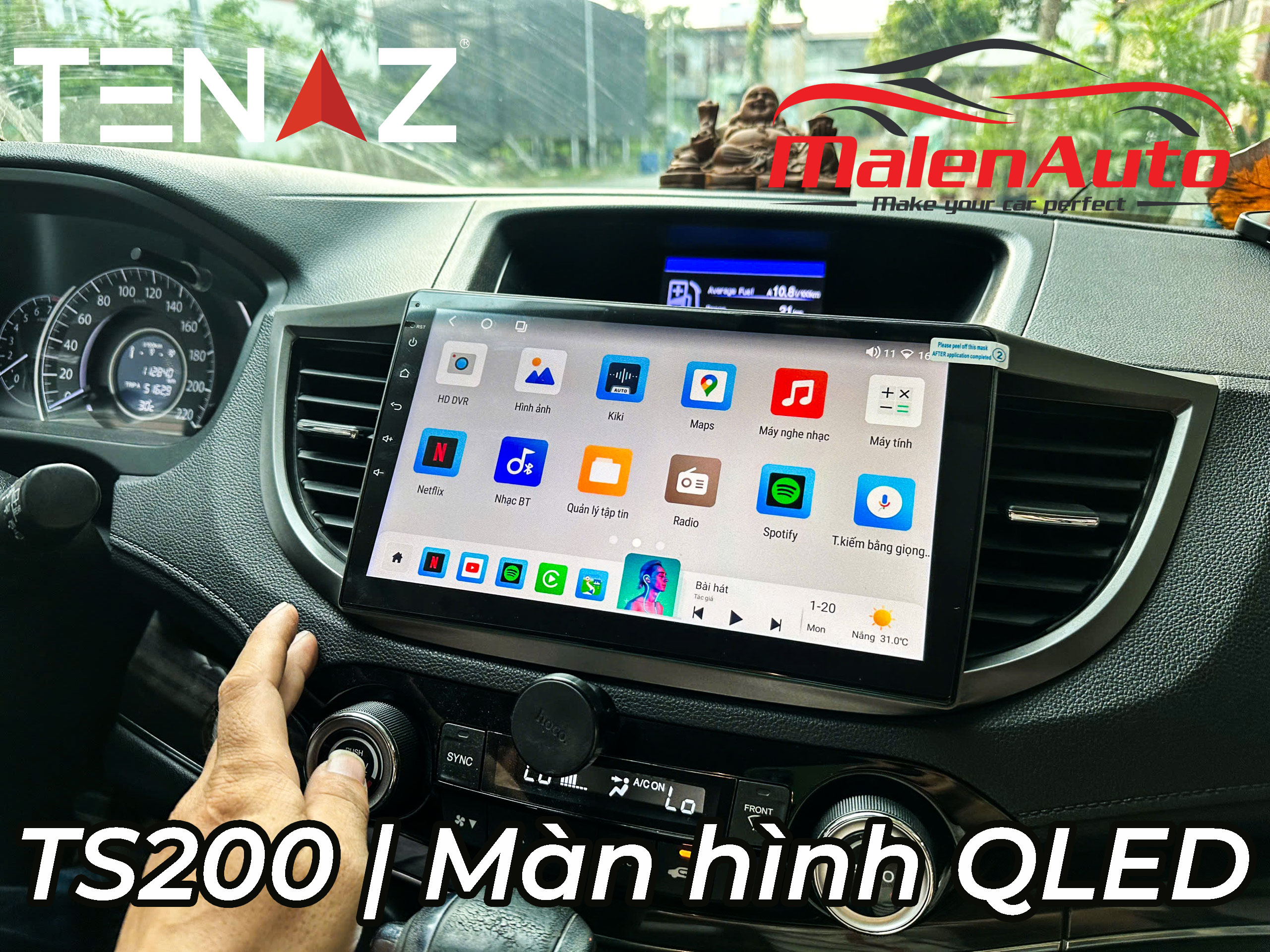 màn hình tenaz ts200 độ phân giải QLED sắc nét