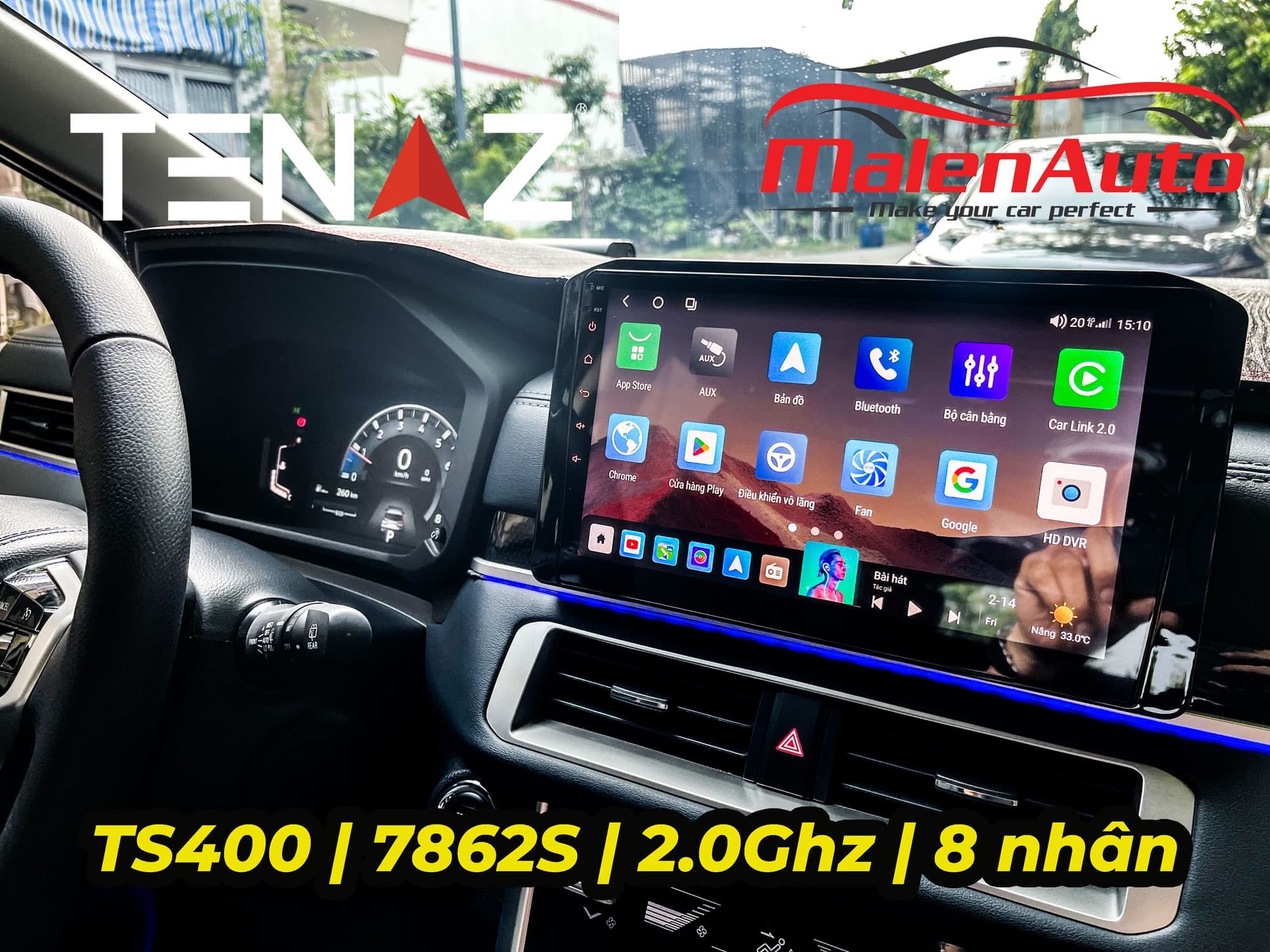 màn hình android tenaz ts400 cấu hình cao