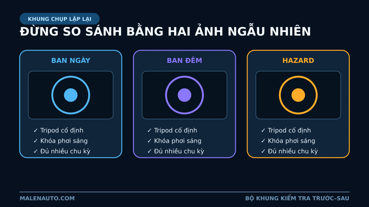 Bộ khung chụp kiểm tra xi nhan trước và sau